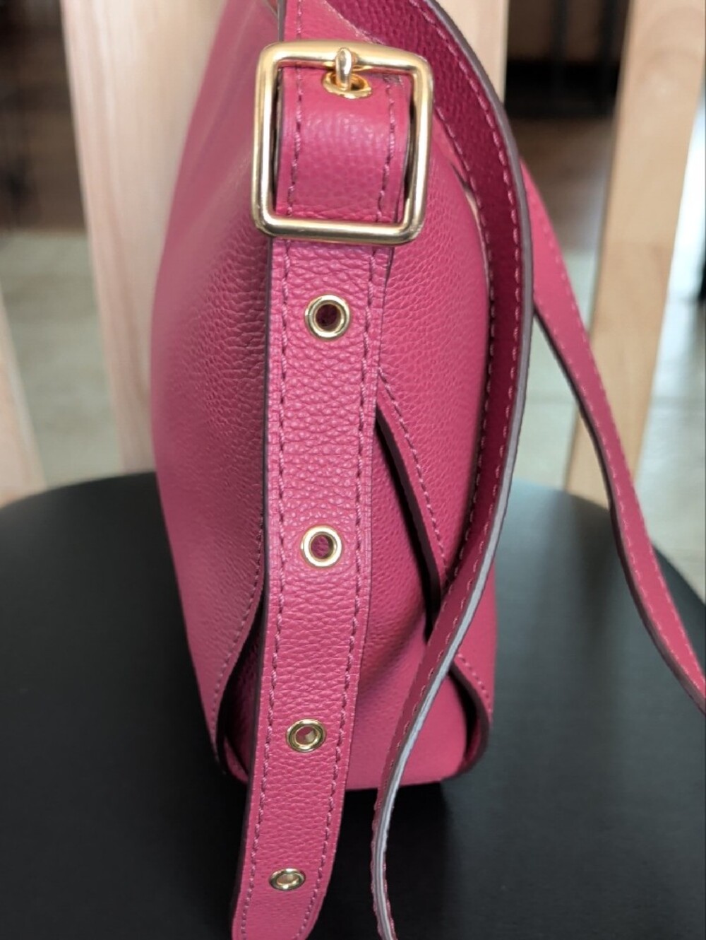 Coach Pebbled Leather Dufflette Hobo Dark Berry (21377) NWOT - Picture 5 of 13